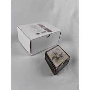 Via‎ Vermont Lena Liu May Lily of the Valley Glass Trinket Box 2000 w/ Box Gift